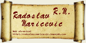 Radoslav Marićević vizit kartica